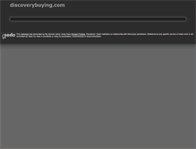 Tablet Screenshot of discoverybuying.com
